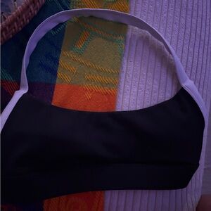 Black and White Sports Bra